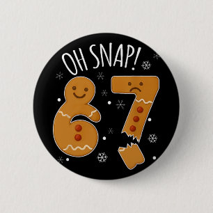 67 クリスマス Oh Snap ギンジャーマン 6 7 メメ Xmas 缶バッジ