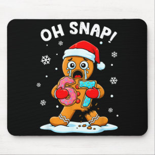 67 クリスマス Oh Snap ジンジャーブレッドマン 6 7 面白い ミーム マウスパッド