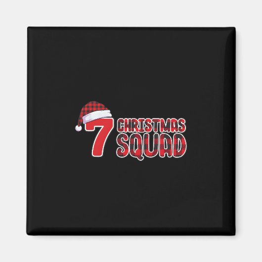 67 クリスマスTシャツ Six Seven ミーム スクワッド 67 赤 Pla マグネット (正面)