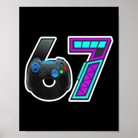 67 ゲーマー コントローラー デザイン  ポスター (正面)