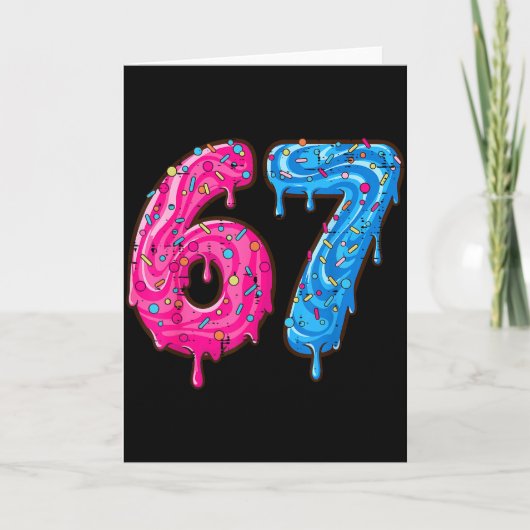 67 コスチューム 六七 ミーム ナンバー6 7が入った ユースT カード (正面)