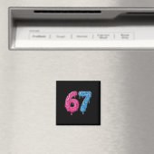 67 コスチューム ６ ７ ミーム 番号 ６ ７ ユース T マグネット (インサイチュ (食洗機))