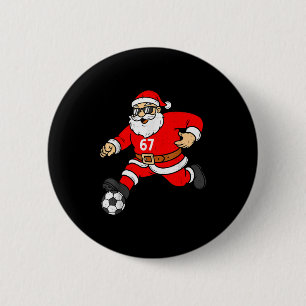 67 サッカー サンタ 6 7 ミーム クリスマス SRT メンズ 缶バッジ