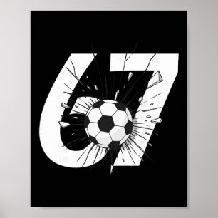 67 サッカー シックス セブン 6 7 インターネット・ミーム 67 _3 ポスター