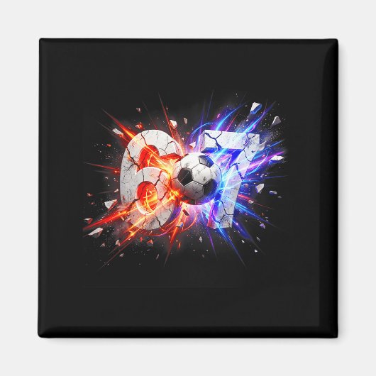 67 サッカー シックス セブン 6 7 ミーム 67 マグネット (正面)