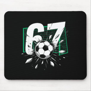 67 サッカー シックス セブン 6 7 ミーム 67 男の子 男性用 マウスパッド