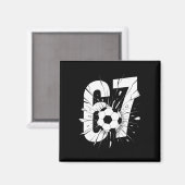 67 サッカー シックス セブン 6 7 ミーム 67 _2 マグネット (正面/裏面)