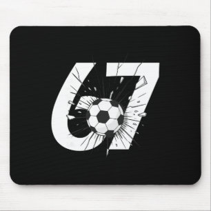 67 サッカー シックス セブン 6 7 ミーム 67 _3 マウスパッド