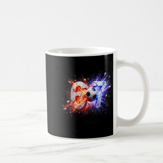 67 サッカー Six Seven 6 7 ミーム 67 コーヒーマグカップ (右)