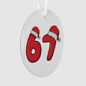 67 サンタ帽子 クリスマス オーナメント  (正面)