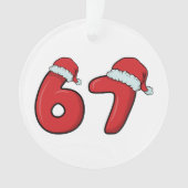 67 サンタ帽子 クリスマス オーナメント  (正面)