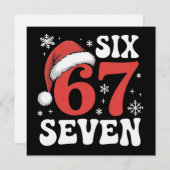 67 サンタ帽子 クリスマス 六 七 面白いフレーズ (正面/裏面)