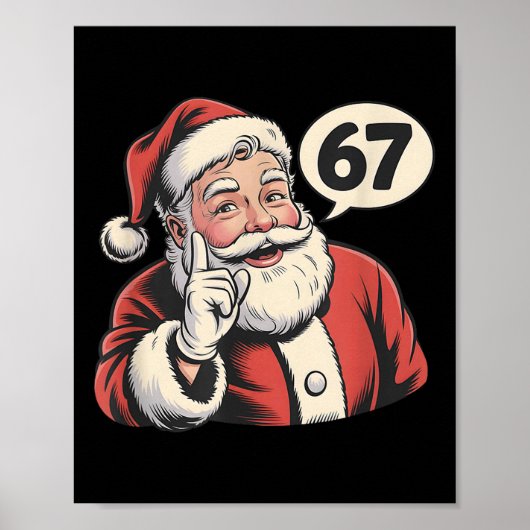 67 サンタ クリスマス シックス セブン ミーム ポスター (正面)