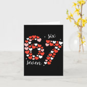 67 シックスセブン ミーム ハート マッチング カップル バレンタイン カード (黄色い花)