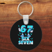 67 シックスセブン 6-7 - 面白いイタリアの脳腐れ子供ゲーム キーホルダー (正面)