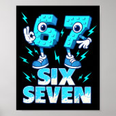 67 シックスセブン 6-7 - 面白いイタリアの脳腐れ子供ゲーム ポスター (正面)