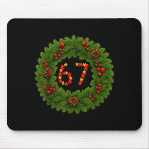 67 シックスティセブン クリスマスパジャマ ホリデー クリスマス おもしろ 6 7 マウスパッド