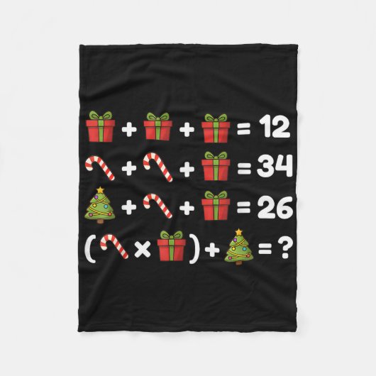 67 シックス セブン ミーム 数学 クリスマス 方程式 ロジック パズル フリースブランケット (正面)