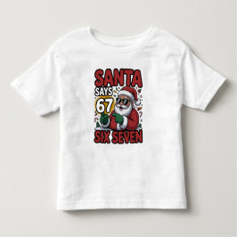 67 シックス セブン 楽しいクリスマス サンタ メメ トドラーTシャツ