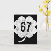 67 シャムロック ミーム セントパトリックデー レトロ グリーン ラック カード (黄色い花)