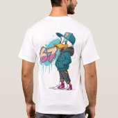 67 ストリートダック - 都市風カートゥーン スタイル Tシャツ (裏面)