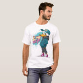 67 ストリートダック - 都市風カートゥーン スタイル Tシャツ (正面フル)