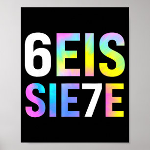 67 スペイン人おもしろミーム seis siete(6と7) ポスター