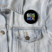 67 スペイン語 ミーム seis siete シックス セブン おもしろ スペイン語 缶バッジ (インサイチュ)
