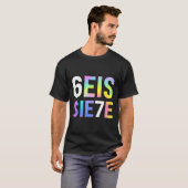67 スペイン ミーム セイス シエテ 楽しい スペイン語 Tシャツ (正面フル)