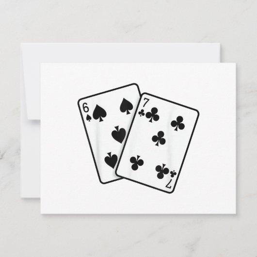 67 トランプ メーム 楽しい 六七 サンキューカード (正面)