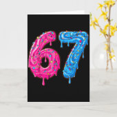 67 ナンバーのコスチューム ミーム 6と7のデザイン 若者向け カード (黄色い花)