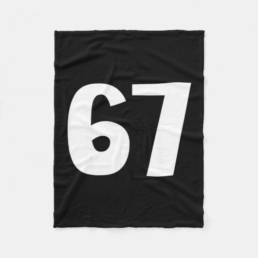 67 ナンバー67 おもしろい ミーム 6 7 マッチン フリースブランケット (正面)