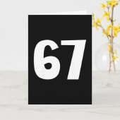 67 ナンバー 六十七 面白いミーム 六 七 マッチン カード (黄色い花)