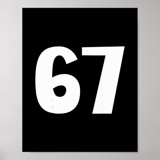 67 ナンバー 67 ふざけた ミーム 6 7 マッチン ポスター (正面)