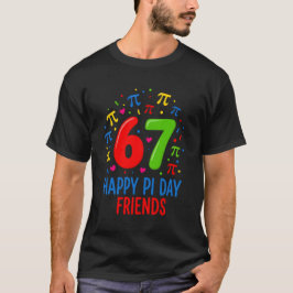 67 ハッピー・パイ・デイ・フレンズ - 楽しい数学好きのためのパイの日お祝いデザイン Tシャツ