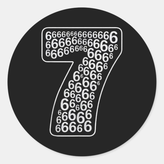 67 ハロウィンコスチュームのデザイン 面白い 6 7 ラウンドシール (正面)