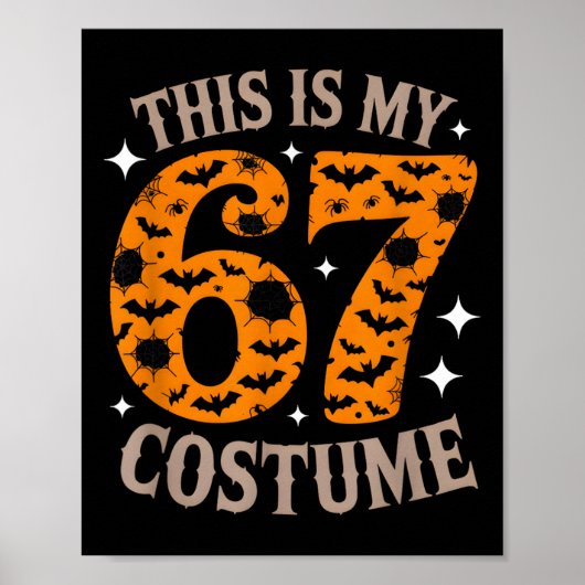 67 ハロウィンコスチューム おもしろい 6 7 ミーム デ ポスター (正面)