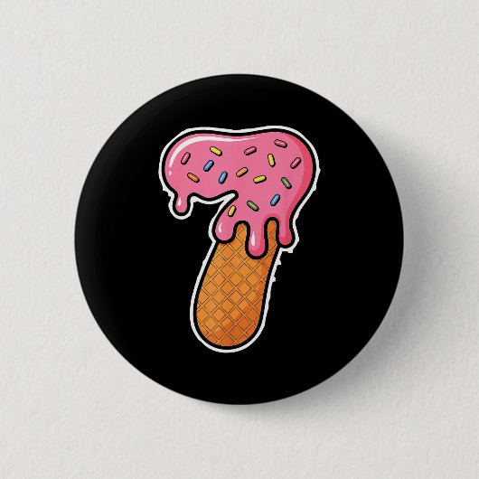 67 ハロウィン コスチューム デュオ 数字 6 と 7 のマッチング 缶バッジ (正面)