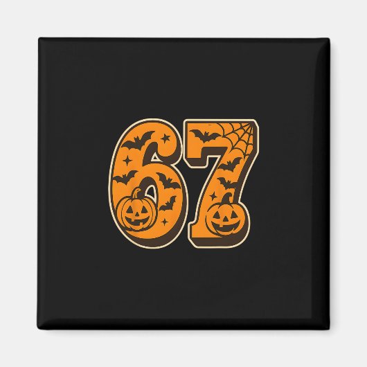 67 ハロウィン ミーム おもしろTシャツ キッズ マグネット (正面)