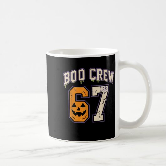 67 ハロウィン Boo Crew Srts ジャージ Brainrot Meme Si コーヒーマグカップ (右)
