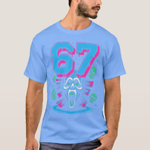 67 ハロウィン SCP ホラー 怖い顔 スケアウェア Tシャツ H