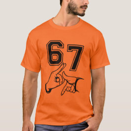 67 ハンドジェスチャー グラフィックTシャツ アーバン カジュアル スタイル Tシャツ