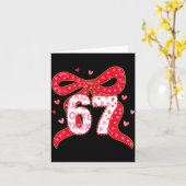 67 バレンタインムードの コケティーボウガール カード (黄色い花)