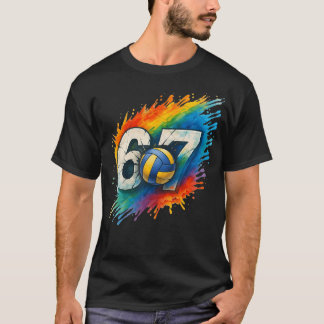 67 バレーボール シックス セブン 6 7 ミーム Tシャツ
