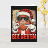 67 ビッグフット ミーム 面白い クリスマス 男女 カード (黄色い花)