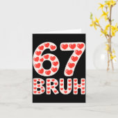 67 ブラフ バレンタイン ハート 面白いミーム カード (黄色い花)