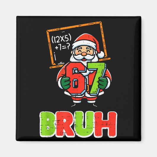 67 ブルッ サンタ クリスマス 6 7 メメ Xmas 少年 マグネット (正面)