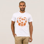 67 ヘキサフュージョン - 大胆な幾何学数字デザイン Tシャツ (正面フル)
