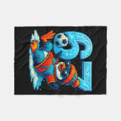 67 ペンギン サッカー おもしろ 冬のギフト メモ フリースブランケット (正面(横))