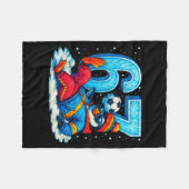 67 ペンギン サッカー おもしろ 冬 メモ お土産  フリースブランケット (正面(横))